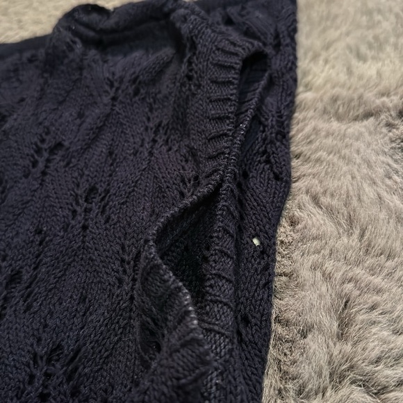 A.P.C. Tank Shell Cotton Navy Top  Open  Knit Scoop Neck SIZE medium - Picture 7 of 10